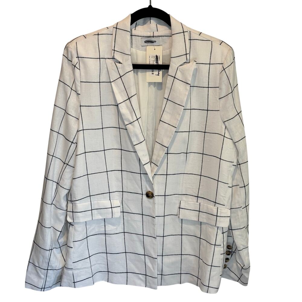 Evereve NWT Asher Windowpane Blazer - size Large